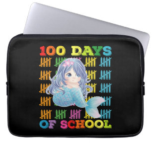 100 Dagen School Zeemeermin Leraar Leerling Laptop Sleeve