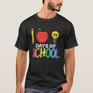100 dagen schoolApple Lightbulb Pencil 100th da T-shirt