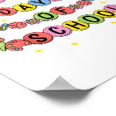 100 dagen schoolarmband 100e dag meisjes Kinder Poster (Hoek)