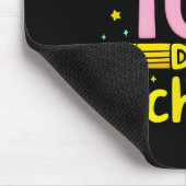 100 dagen schoolastronaut en potlood leuk ontwerp muismat (Hoek)