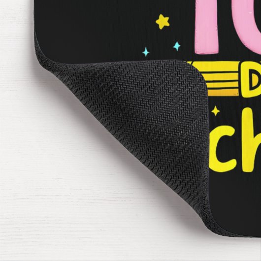 100 dagen schoolastronaut en potlood leuk ontwerp muismat (Hoek)