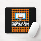 100 dagen schoolbal 100e dag balls cadeau muismat (Met muis)