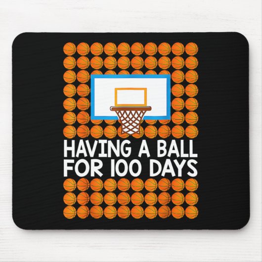 100 dagen schoolbal 100e dag balls cadeau muismat (Voorkant)