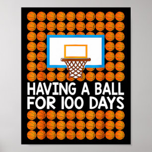 100 dagen schoolbal 100e dag balls cadeau poster