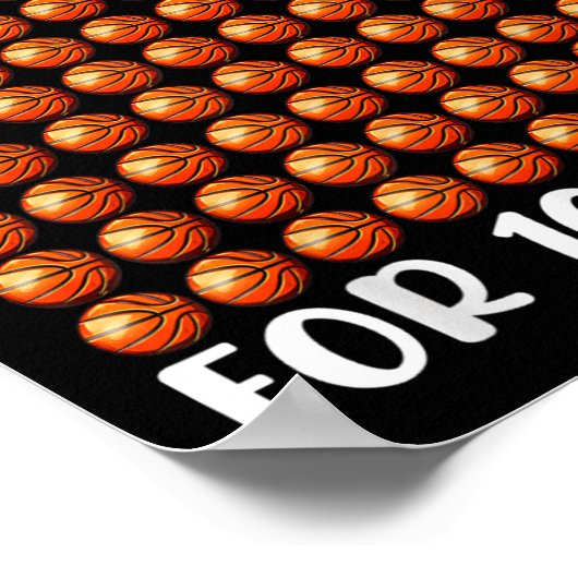 100 dagen schoolbasketbal 100e dag 100 dagen poster (Hoek)