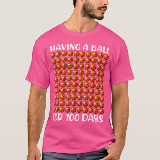 100 dagen schoolbasketbal 100e dag 100 dagen s t-shirt