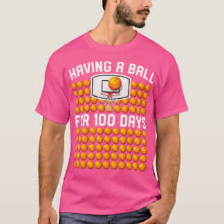 100 dagen schoolbasketbal 100e dag ballen Teac T-shirt