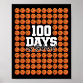 100 dagen schoolbasketbal 100e dag schoolthee poster (Voorkant)