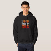 100 dagen schoolbasketbal 100e dag student ki hoodie (Voorkant volledig)