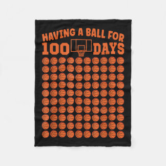 100 dagen schoolbasketbal 100e dag voor jongens fleece deken
