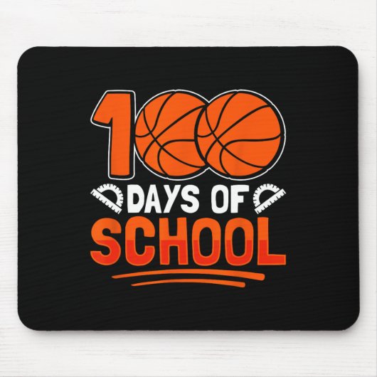 100 dagen schoolbasketbal voor leerlingen Coach P Muismat (Voorkant)