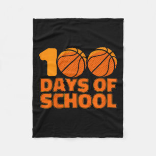 100 dagen schoolBasketball 100e schooldag Fleece Deken