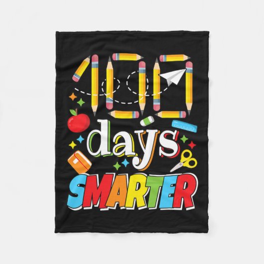 100 dagen schoolbevalling leraar 100 fleece deken (Voorkant)