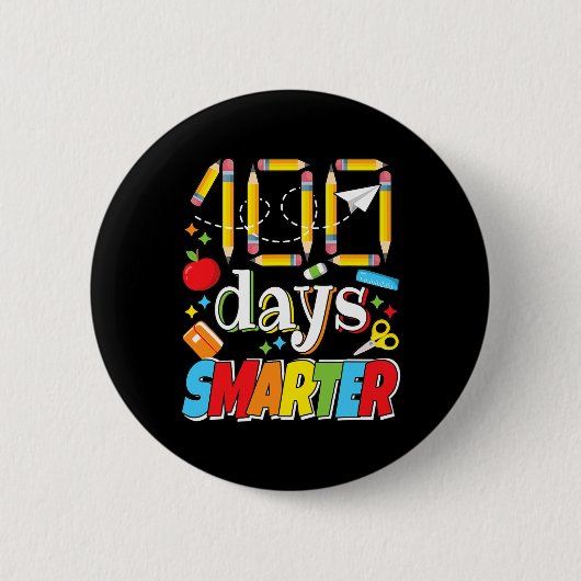 100 dagen schoolbevalling leraar 100 ronde button 5,7 cm (Voorkant)