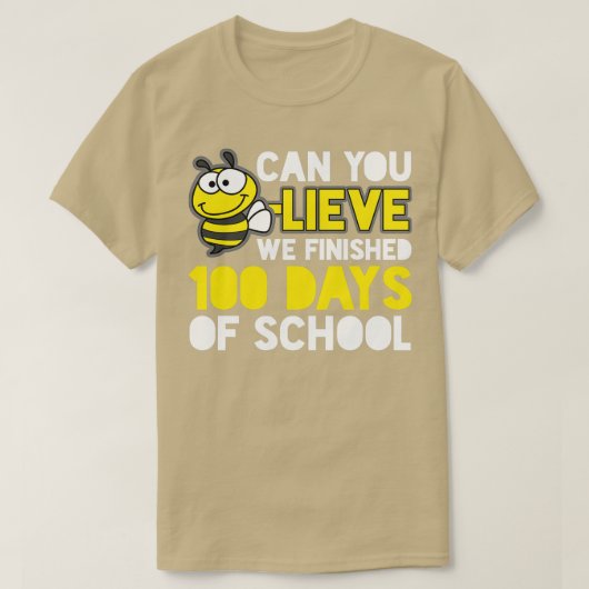 100 dagen schoolbijen t-shirt (Design voorkant)