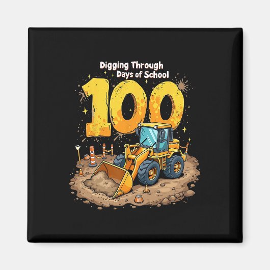 100 dagen schoolbouw magneet (Voorkant)