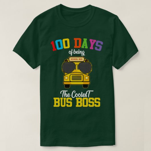 100 dagen schoolbuschauffeur Het coolste bu T-shirt (Design voorkant)