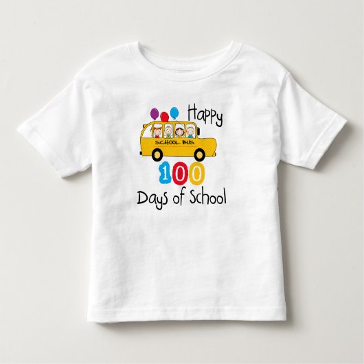 100 dagen schoolbusviering kinder shirts (Voorkant)