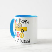 100 dagen schoolbusviering mok (Voorkant links)