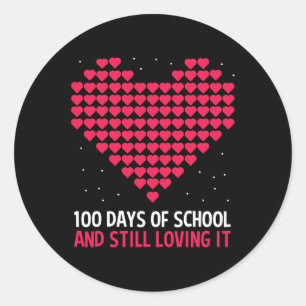 100 dagen schoolcadeau voor lerarenstudent ronde sticker