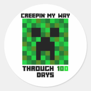 100 dagen schoolcreepin in mijn manier Ghoul Teach Ronde Sticker