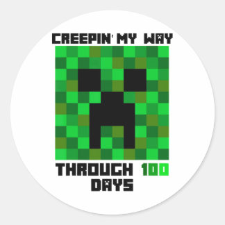 100 dagen schoolcreepin in mijn manier Ghoul Teach Ronde Sticker