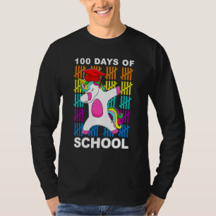 100 dagen schoolDabbing Unicorn 100 dagen smarte T-shirt