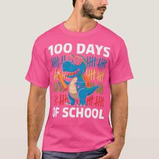 100 dagen schooldino 100e dag schooldinosa t-shirt