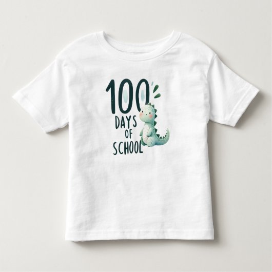 100 dagen schooldinosaurus kinder shirts (Voorkant)