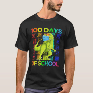 100 dagen schooldinosaurus Rex met masker Smart T-shirt