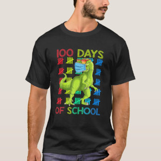 100 dagen schooldinosaurus Rex met masker Smart T-shirt