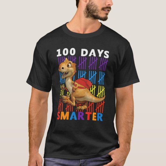 100 dagen schooldinosaurus Rex smarter Boys Kinder T-shirt (Voorkant)