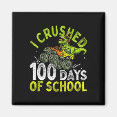 100 dagen schooldinosaurusmonster magneet (Voorkant)