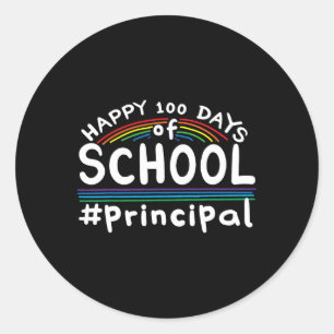 100 dagen schooldirecteur ronde sticker
