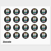 100 dagen schooldirecteur ronde sticker (Vel)