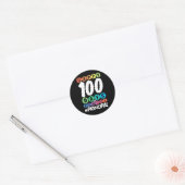 100 dagen schooldirecteur ronde sticker (Envelop)