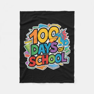 100 dagen schooldraak thema Kinder leraar Outfi Fleece Deken