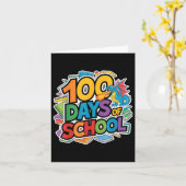 100 dagen schooldraak thema Kinder leraar Outfi Kaart (Gele Bloem)