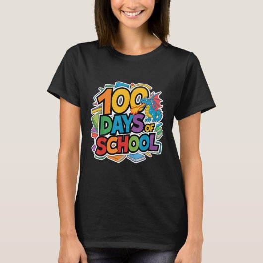 100 dagen schooldraak thema Kinder leraar Outfi T-shirt (Voorkant)