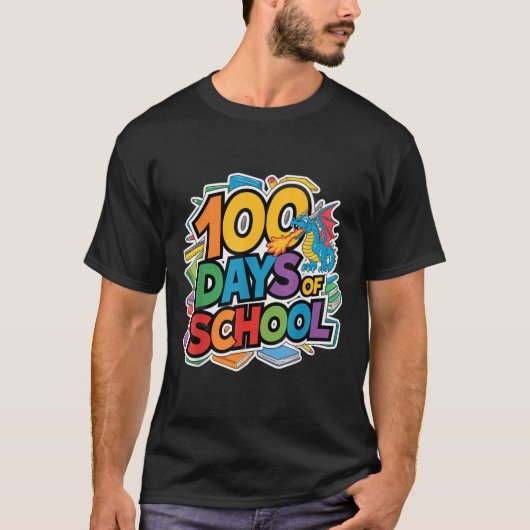 100 dagen schooldraak thema Kinder leraar Outfi T-shirt (Voorkant)