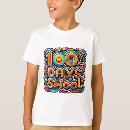 100 dagen schoolfeest - T-shirt met de hand geteke