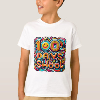 100 dagen schoolfeest - T-shirt met de hand geteke