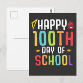 100 dagen schoolfeestdag briefkaart (Voorkant / Achterkant)