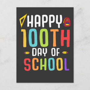 100 dagen schoolfeestdag briefkaart