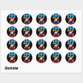 100 dagen schoolgaande Kinderen 100e dag Ronde Sticker (Vel)