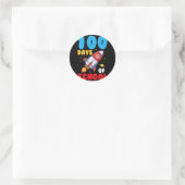 100 dagen schoolgaande Kinderen 100e dag Ronde Sticker (Tas)