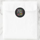 100 dagen schoolgeld van Alphabet Lore Abc Ronde Sticker (Tas)