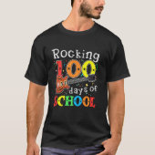 100 dagen schoolgitaarmuziekleraar St. T-shirt (Voorkant)