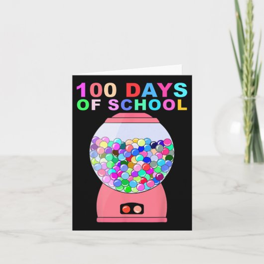 100 dagen schoolgumball machine voor kinderen lera kaart (Voorkant)