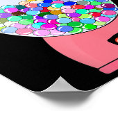 100 dagen schoolgumball machine voor kinderen lera poster (Hoek)